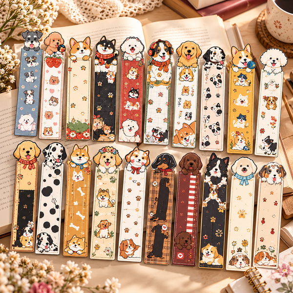 Reading Dog Bookmark Set